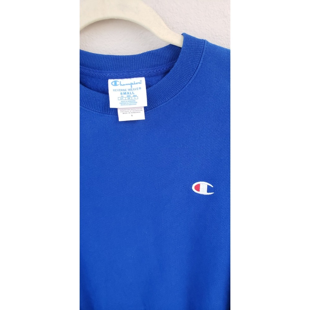 Authentic Champion Vintage Reverse Weave Small Pullover Blue 1970's Excellent‎